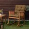 Tufted Outdoor Patio Chair Seating Pad with 4 Attached String Ties